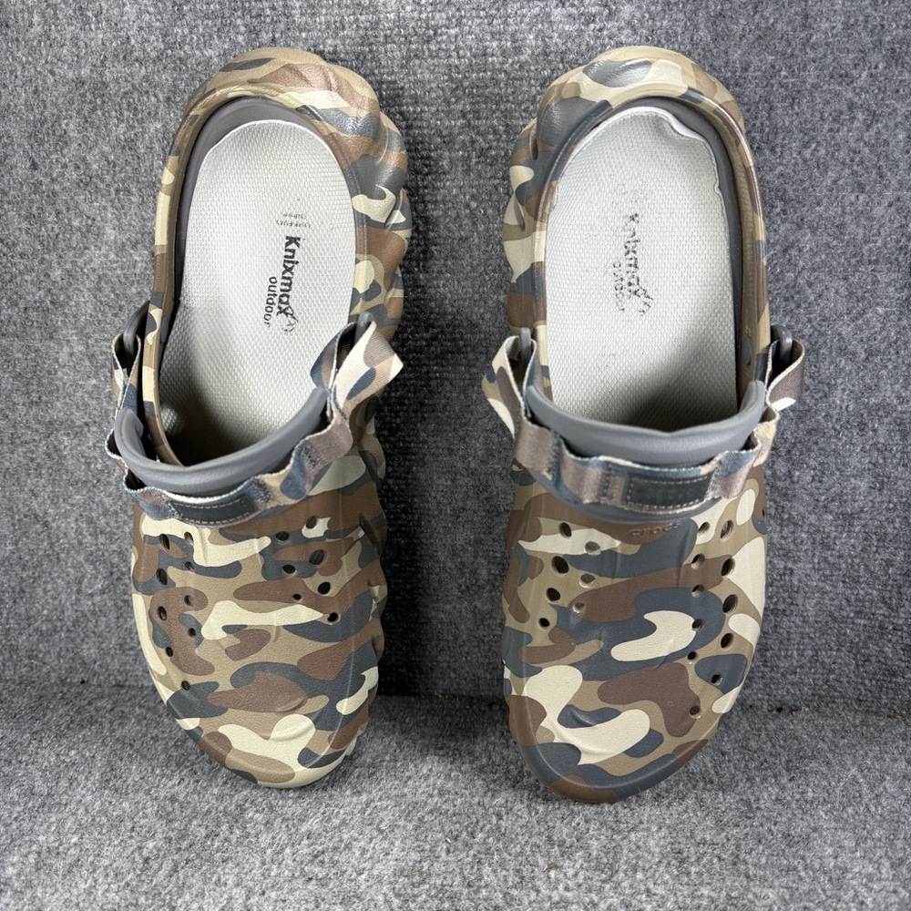 Crocs Echo Redux Clogs Mens 13 Gray Brown Camo - Picture 7 of 10